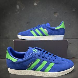 adidas Gazelle Men's 9.5 Royal Blue Suede Sneakers JH5389 New With Box